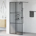 Inloop Douche Wand Zwart 90 x 195 cm gehard glas