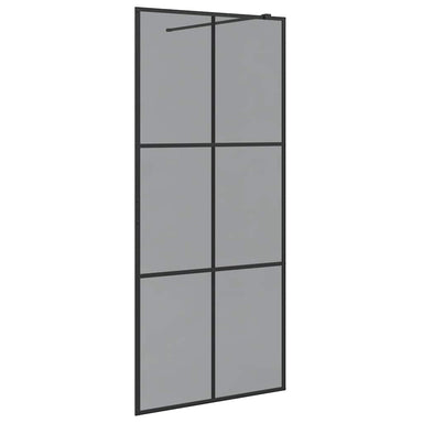 Inloop Douche Wand Zwart 90 x 195 cm gehard glas