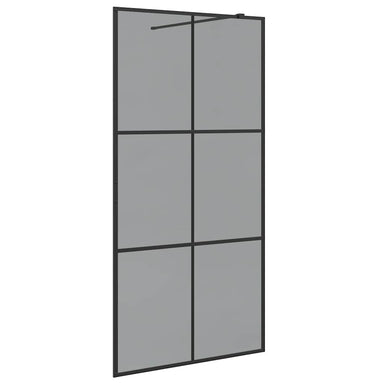 Inloop Douche Wand Zwart 100 x 195 cm gehard glas