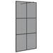 Inloop Douche Wand Zwart 100 x 195 cm gehard glas