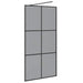 Inloop Douche Wand Zwart 100 x 195 cm gehard glas
