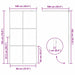 Inloop Douche Wand Zwart 100 x 195 cm gehard glas
