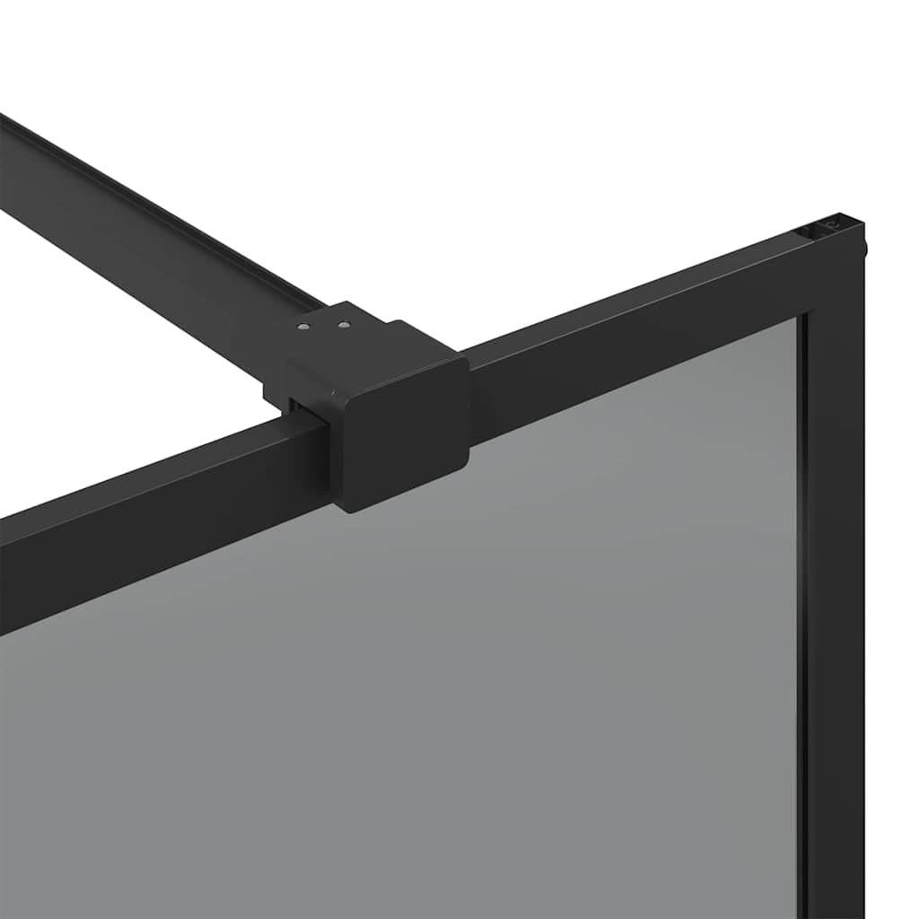 Inloop Douche Wand Zwart 115 x 195 cm gehard glas