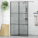 Inloop Douche Wand Zwart 115 x 195 cm gehard glas