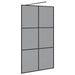 Inloop Douche Wand Zwart 115 x 195 cm gehard glas
