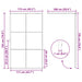 Inloop Douche Wand Zwart 115 x 195 cm gehard glas
