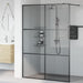 Inloop Douche Wand Zwart 140 x 195 cm gehard glas