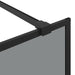 Inloop Douche Wand Zwart 80 x 195 cm gehard glas