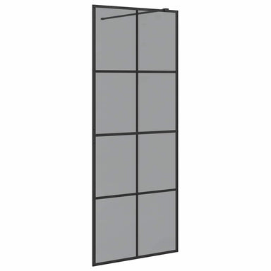 Inloop Douche Wand Zwart 80 x 195 cm gehard glas