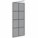 Inloop Douche Wand Zwart 80 x 195 cm gehard glas