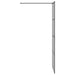 Inloop Douche Wand Zwart 80 x 195 cm gehard glas