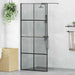 Inloop Douche Wand Zwart 90 x 195 cm gehard glas