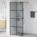 Inloop Douche Wand Zwart 90 x 195 cm gehard glas