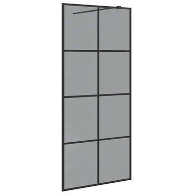 Inloop Douche Wand Zwart 90 x 195 cm gehard glas