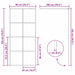 Inloop Douche Wand Zwart 90 x 195 cm gehard glas