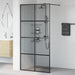 Inloop Douche Wand Zwart 100 x 195 cm gehard glas