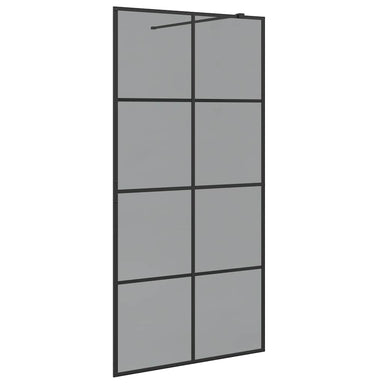Inloop Douche Wand Zwart 100 x 195 cm gehard glas