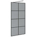 Inloop Douche Wand Zwart 100 x 195 cm gehard glas