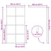 Inloop Douche Wand Zwart 100 x 195 cm gehard glas