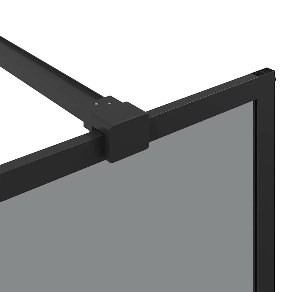 Inloop Douche Wand Zwart 115 x 195 cm gehard glas