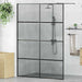 Inloop Douche Wand Zwart 140 x 195 cm gehard glas