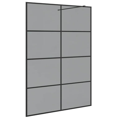 Inloop Douche Wand Zwart 140 x 195 cm gehard glas