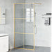 Inloop Douche Wand Goud 100 x 195 cm gehard glas