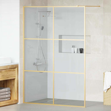 Inloop Douche Wand Goud 140 x 195 cm gehard glas