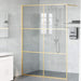Inloop Douche Wand Goud 140 x 195 cm gehard glas