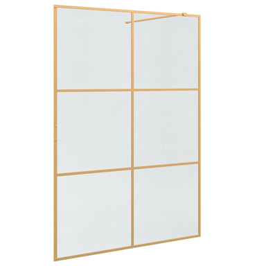 Inloop Douche Wand Goud 140 x 195 cm gehard glas