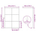 Inloop Douche Wand Goud 140 x 195 cm gehard glas