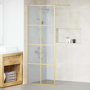 Inloop Douche Wand Goud 80 x 195 cm gehard glas