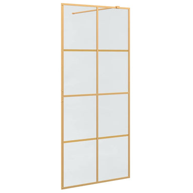 Inloop Douche Wand Goud 90 x 195 cm gehard glas