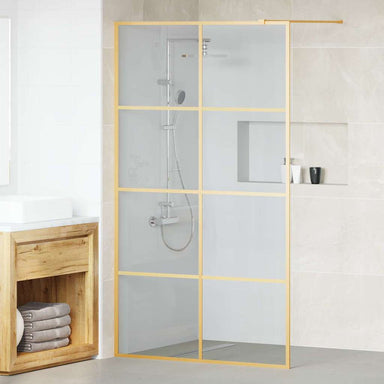 Inloop Douche Wand Goud 115 x 195 cm gehard glas