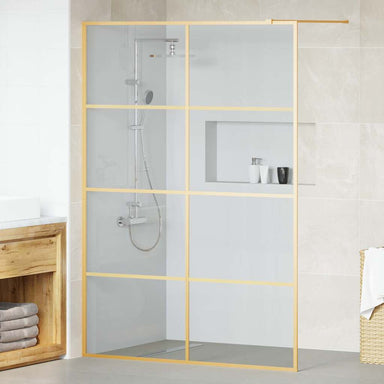 Inloop Douche Wand Goud 140 x 195 cm gehard glas