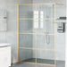 Inloop Douche Wand Goud 140 x 195 cm gehard glas