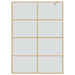 Inloop Douche Wand Goud 140 x 195 cm gehard glas