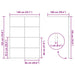 Inloop Douche Wand Goud 140 x 195 cm gehard glas
