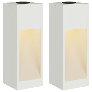 Zonne LED Padverlichting 2 st Warmwit 18 x 18 x 50 cm