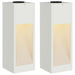 Zonne LED Padverlichting 2 st Warmwit 18 x 18 x 50 cm