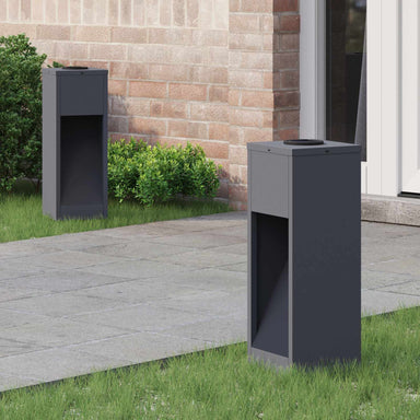 Zonne LED Padverlichting 2 st Warmwit 18 x 18 x 50 cm