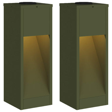 Zonne LED Padverlichting 2 st Warmwit 18 x 18 x 50 cm