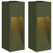 Zonne LED Padverlichting 2 st Warmwit 18 x 18 x 50 cm