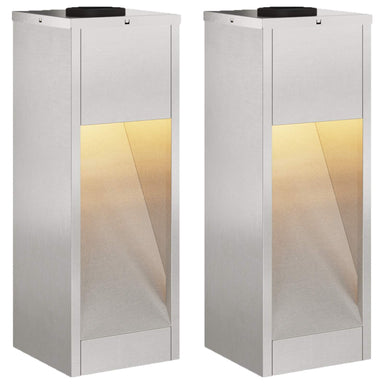Zonne LED Padverlichting 2 st Warmwit 18 x 18 x 50 cm