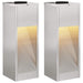 Zonne LED Padverlichting 2 st Warmwit 18 x 18 x 50 cm