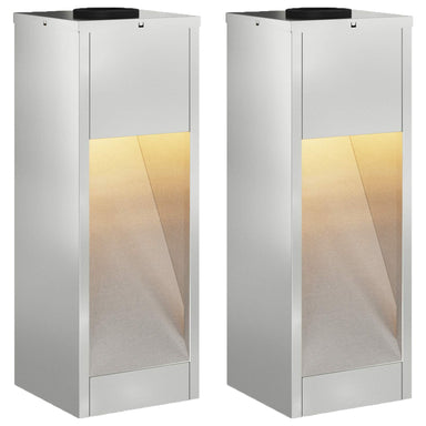 Zonne LED Padverlichting 2 st Warmwit 18 x 18 x 50 cm