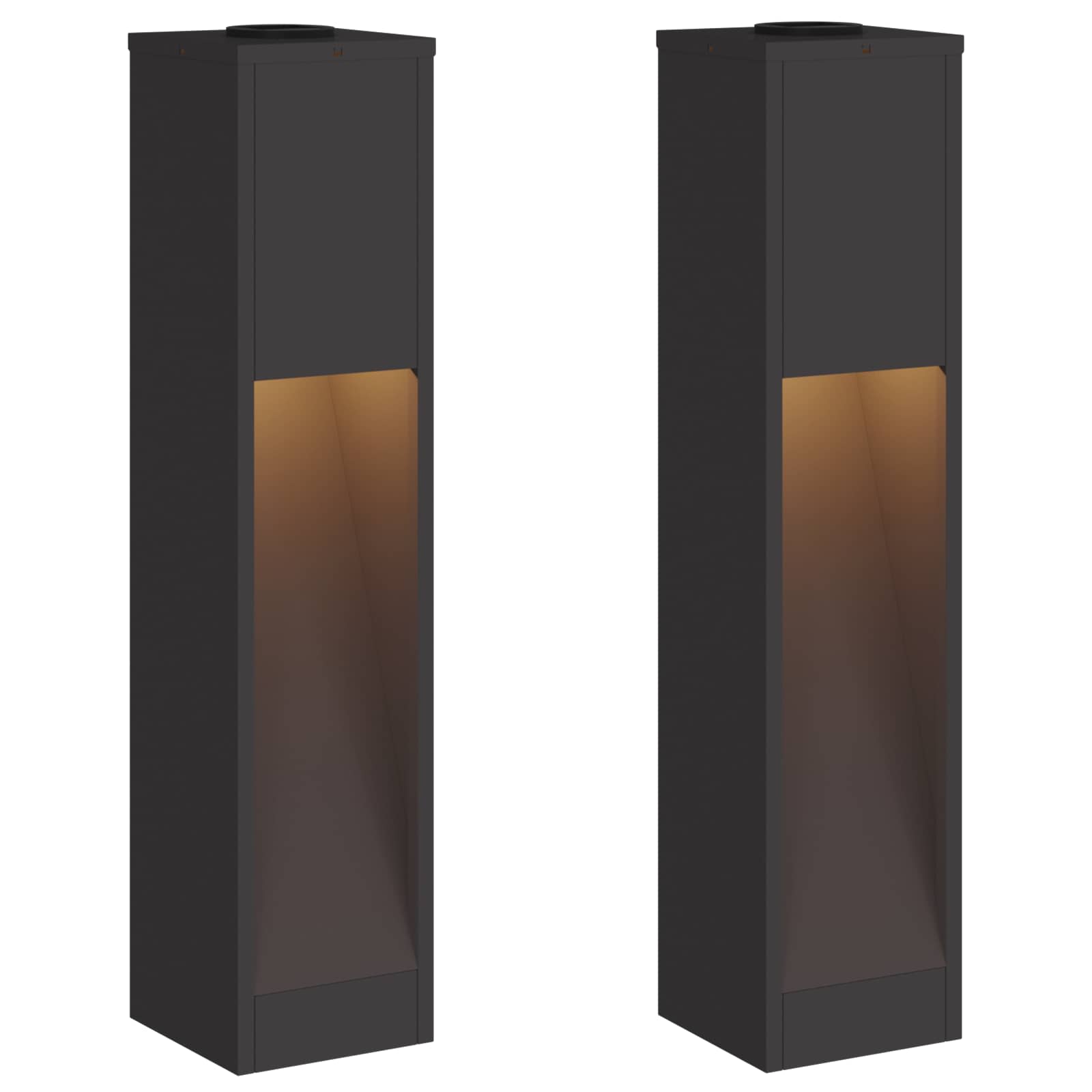 Zonne LED Padverlichting 2 st Warmwit 18 x 18 x 80 cm