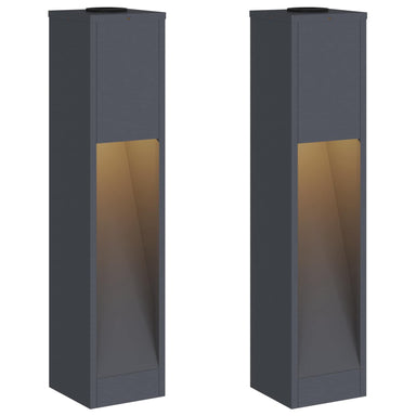 Zonne LED Padverlichting 2 st Warmwit 18 x 18 x 80 cm