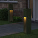Zonne LED Padverlichting 2 st Warmwit 18 x 18 x 80 cm