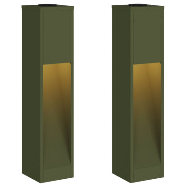 Zonne LED Padverlichting 2 st Warmwit 18 x 18 x 80 cm